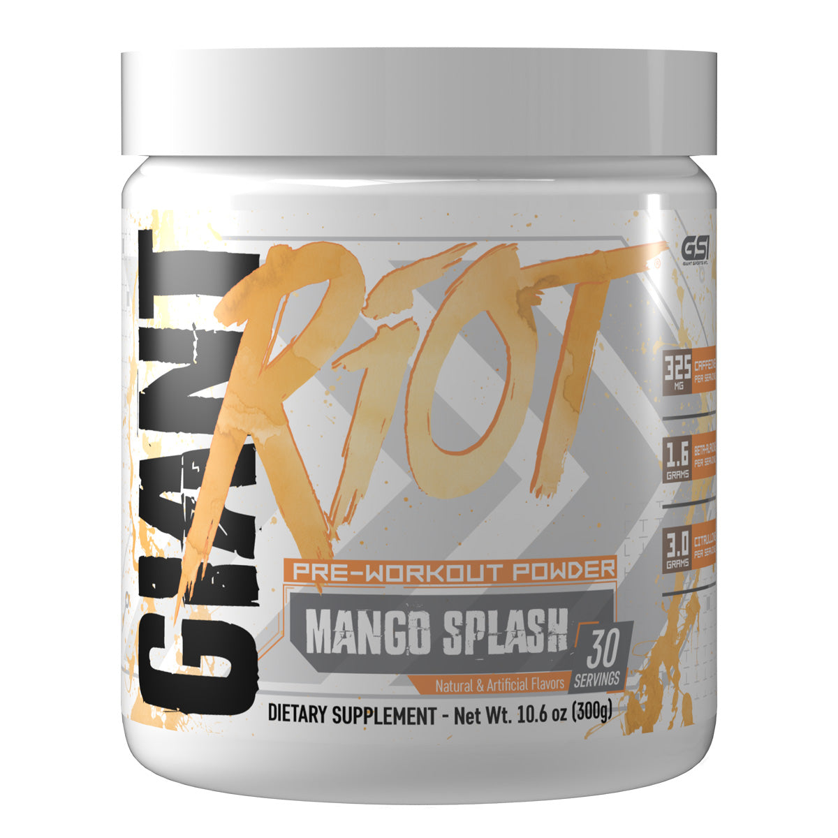 Riot Supplement pre workout powder Mango Splash