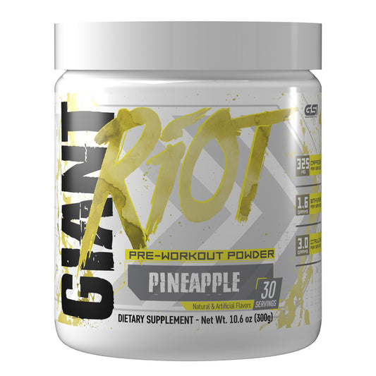 Riot supplement pre workout powder pineapple